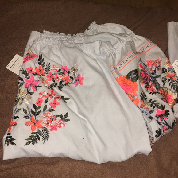 ‼️SOLD ‼️FREE PEOPLE Fleur De Jour Embroidered - Picture 3 of 5